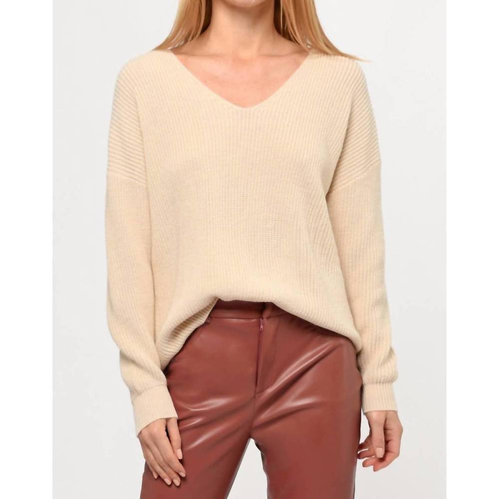 NEW GREYLIN thali v neck sweater in cream